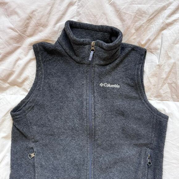 Columbia sportswear Gray fleece zip up vest youth sz S (8) gorpcore outdoors - Picture 2 of 8